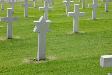 Manila American Cemetery and Memorial where members of the American and Philippine armed forces that were killed in the Philippines during WW2 are buried. Located in Metro Manila, Philippines