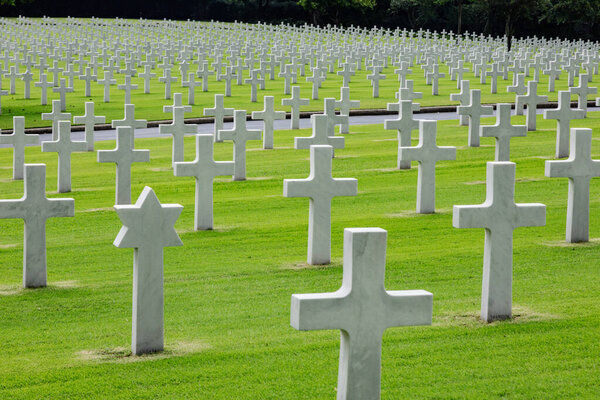 Manila American Cemetery and Memorial where members of the American and Philippine armed forces that were killed in the Philippines during WW2 are buried. Located in Metro Manila, Philippines