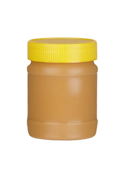 Jar Peanut Butter Isolated White Background — 图库照片