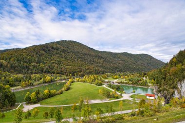 Bavyera ve Avusturya 'daki güzel alp manzarası