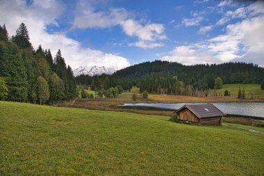 Bavyera ve Avusturya 'daki güzel alp manzarası