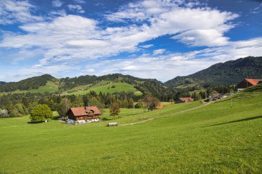 Bavyera ve Avusturya 'daki güzel alp manzarası