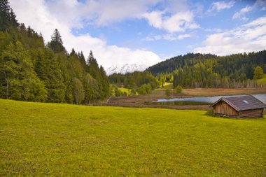 Bavyera ve Avusturya 'daki güzel alp manzarası