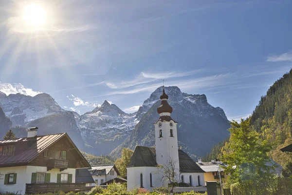 Όμορφο Αλπικό Τοπίο Στη Βαυαρία Και Την Αυστρία — Φωτογραφία Αρχείου