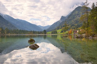 Beautiful mountain lakes in the Alps in Bavaria and Austria clipart