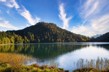 Bavyera ve Avusturya 'daki Alpler' deki güzel dağ gölleri
