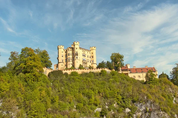 Wspaniały Zamek Baśniowy Hohenschwangau Bawarii — Zdjęcie stockowe