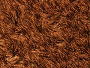 Boş Saç Kürkü Soyut Modern 3B İllüstrasyon