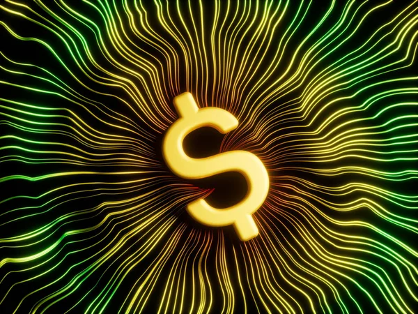 Usd Dollars Crypto Converging Lines Abstract Modern Illustration Concept — Stock Photo, Image