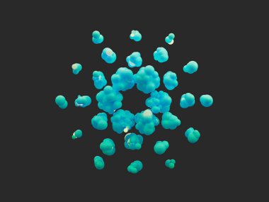 Cardano Kripto Soyut Klon Küresi Çember 3 boyutlu Görüntü