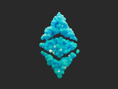 Ethereum Kripto Soyut Klonlama Küresi Çember 3 boyutlu Görüntü