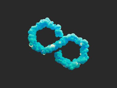 Çokgen Matic Kripto Soyut Klonlama Küresi Çember 3D Görüntü