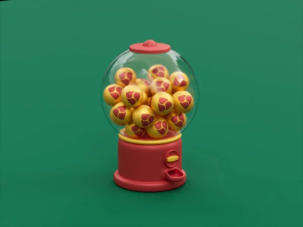 Nem Crypto Gumball Machine Arcade Candy Bubble Gum Illustration — 스톡 사진