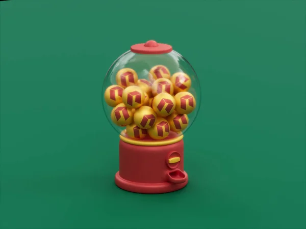 Neo Crypto Gumball Machine Arcade Candy Bubble Gum Görüntü — Stok fotoğraf