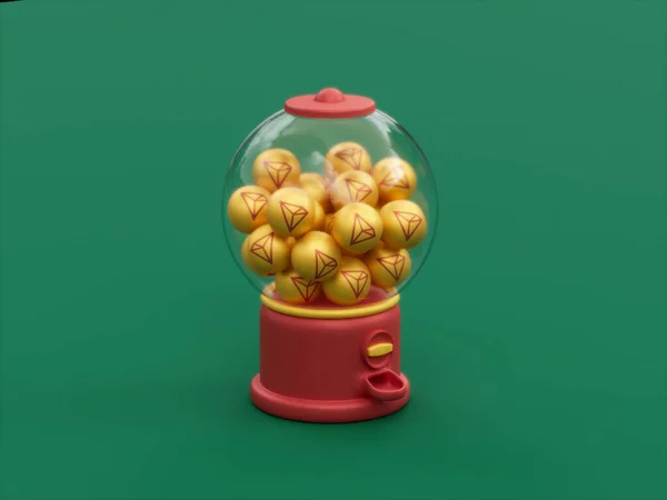 Tron Crypto Gumball Machine Arcade Candy Bubble Gum Εικονογράφηση — Φωτογραφία Αρχείου