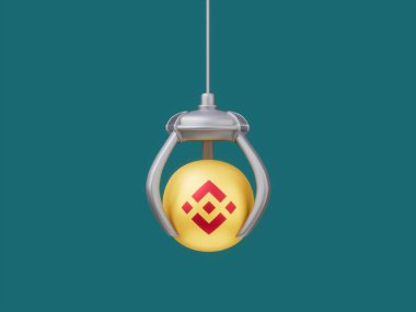 Binance Kripto Robotik Oyuncak Pençesi Çizgi Film Makinesi 3B Çizim