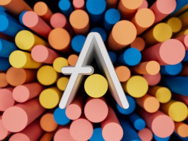 Şifreleme Ekstrakt Çemberi Soyut Modern 3B Resimlendirme Konsepti