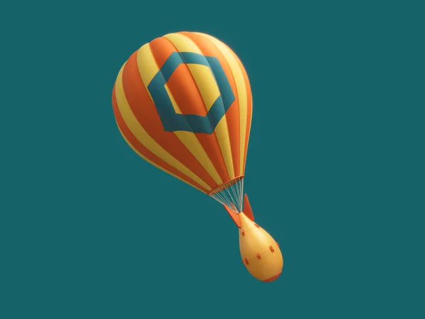 Chainlink Crypto Nuclear Bomb Drop Torpedo Parachute Balloon Illustration — Stok fotoğraf