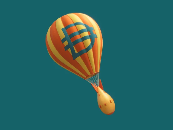 Dai Crypto Nuclear Bomb Drop Torpedo Parachute Balloon Illustration — Stockfoto