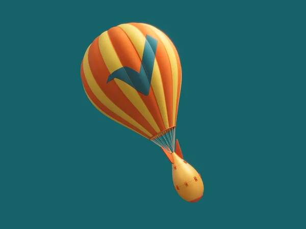 Vert Check Approved Crypto Nuclear Bomb Drop Torpedo Parachute Balloon — Stok fotoğraf