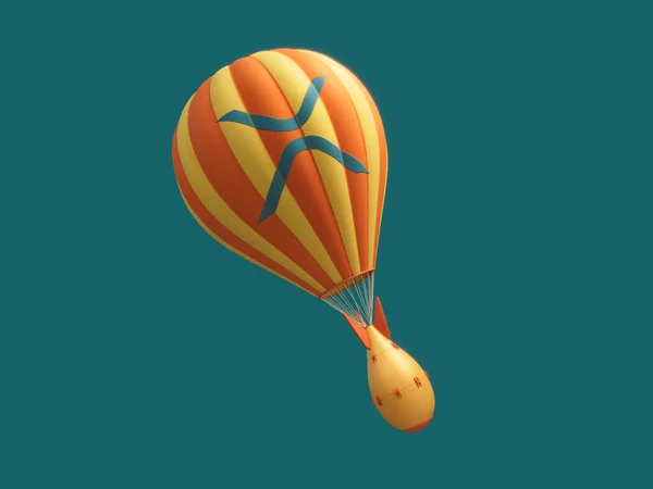 Xrp Crypto Letter Nuclear Bomb Drop Torpedo Parachute Balloon Illustration — Stok fotoğraf