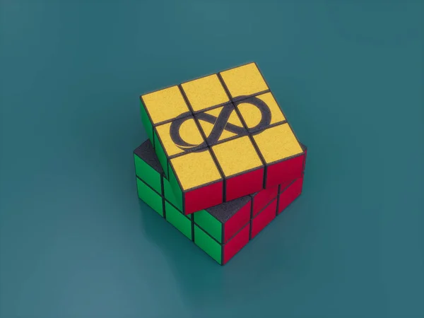 Internet Computer Price Infinity Rubiks Cube Puzzle Solve Logic Game — Stok fotoğraf