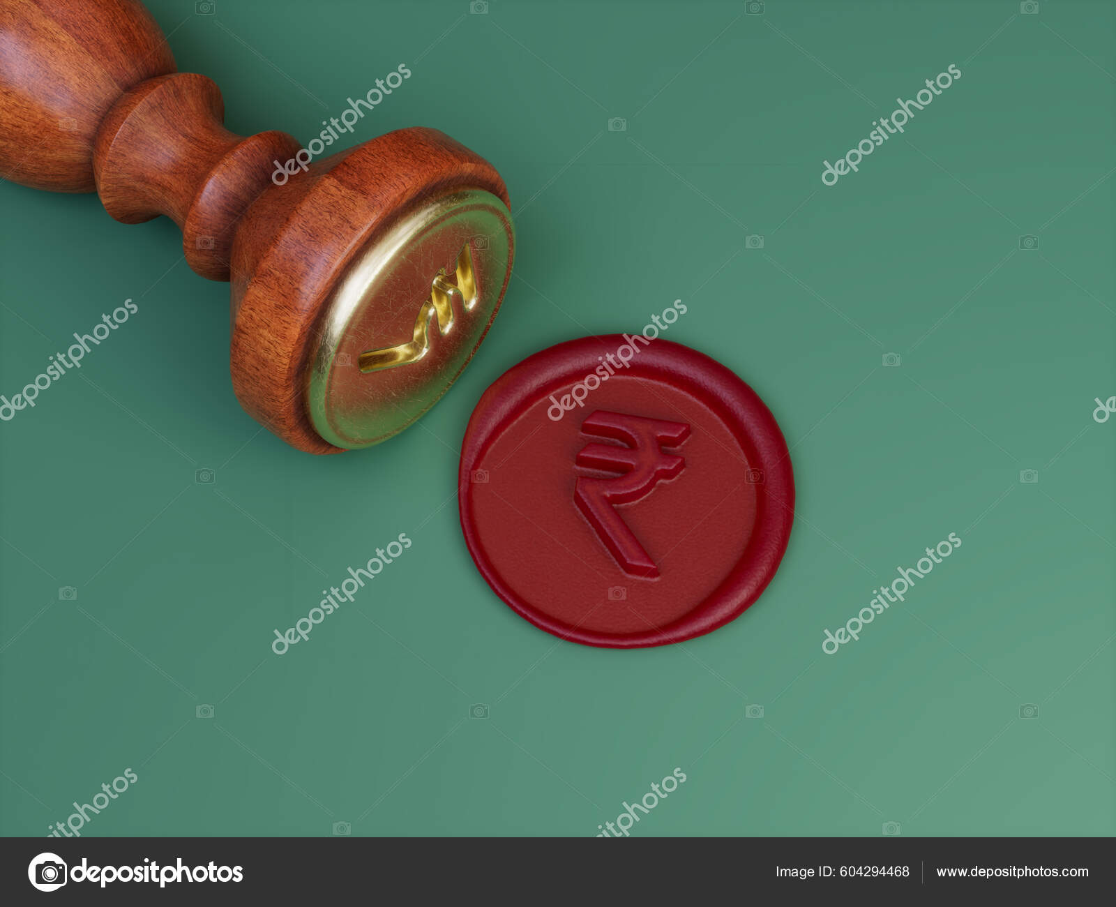 Indian Rupee Currency Signature Royal Approved Official Wax Seal indian-rupee-currency-signature-royal-approved-official-wax-seal