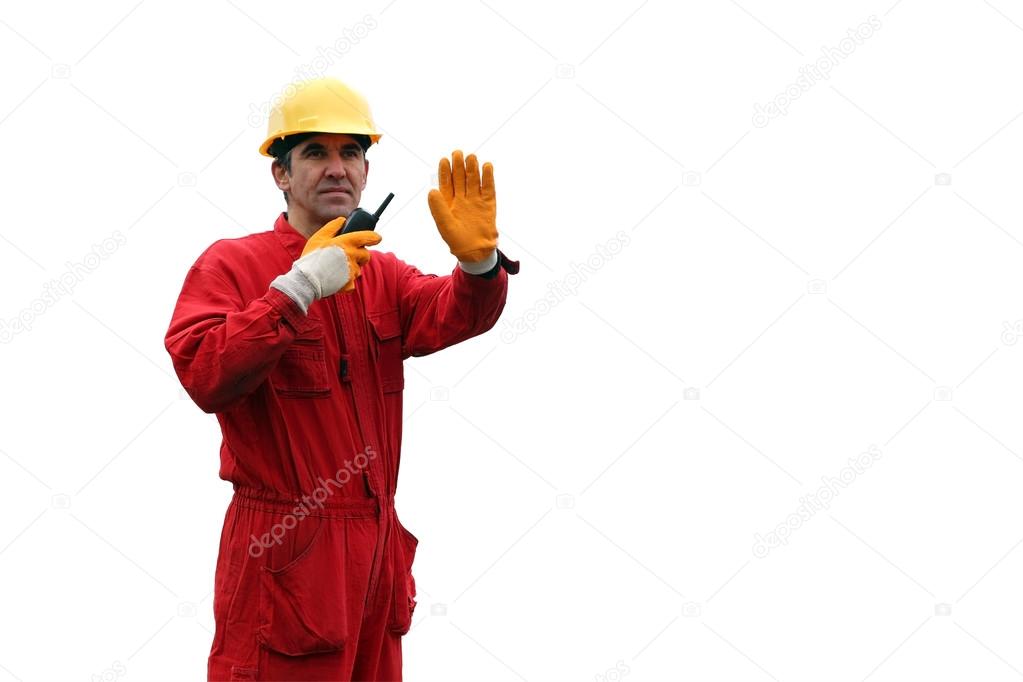 Industrial Worker - Isolated Over White Background