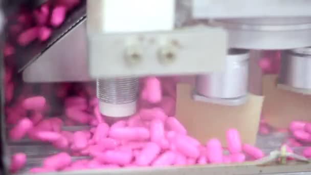 Production line for pills — Stock Video