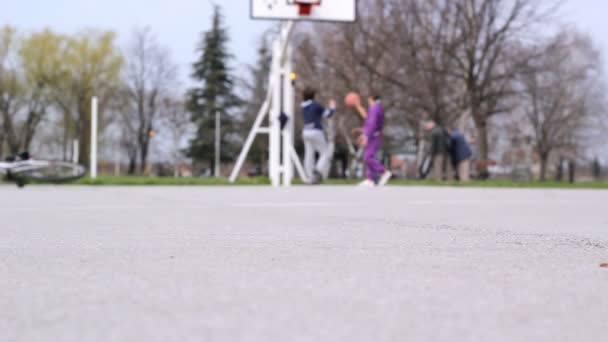 Youth Culture - Teenagers At Playground — Stock Video