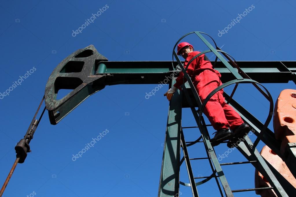 Pump Jack Service Technician Stock Photo by ©robert_g 41443383