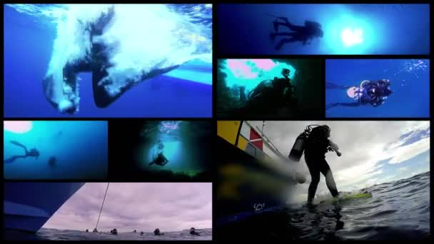 2018 Deep Sea Scuba Diving Boat Diving Multi Screen Video — 비디오