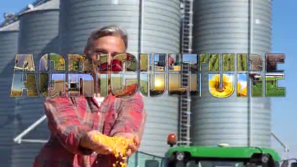 Agricoltura Computer Grafica Animata Montaggio Immagini Agricole Stock Video Agricoltura — Video Stock