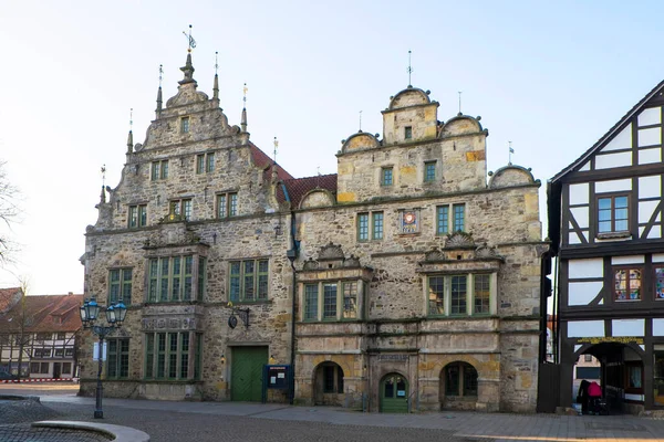 Tidigare Stadshus Ratskeller 1200 Talet Rinteln Niedersachsen Tyskland Mars 2022 — Stockfoto