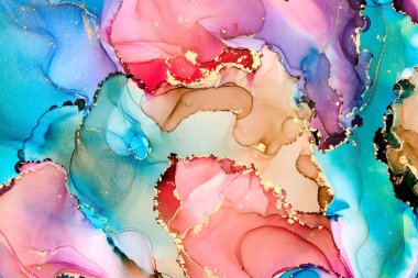 Alkol mürekkebi tekniğinde doğal lüks, soyut, akışkan sanat resimleri. Şefkatli ve rüya gibi duvar kağıtları. Renklerin karışımı şeffaf dalgalar ve altın girdaplar yaratır. Posterler ve diğer basılı materyaller için