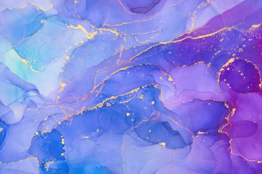 Alkol mürekkebi tekniğinde doğal lüks, soyut, akışkan sanat resimleri. Şefkatli ve rüya gibi duvar kağıtları. Renklerin karışımı şeffaf dalgalar ve altın girdaplar yaratır. Posterler ve diğer basılı materyaller için