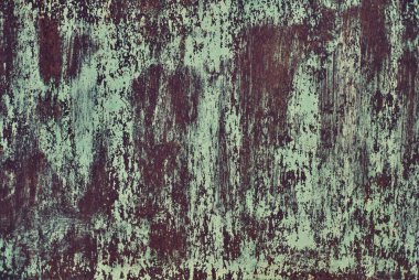 Karanlık arka planda soyut yakın plan. Tasarım elemanı. Grunge metal arka planı, paslı çelik dokusu. Duvarda çizikler var. Eski kirli yüzey. Metal rengi.