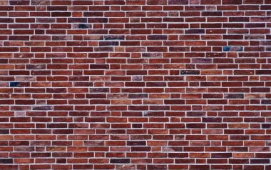 Klasik tuğla duvar, her amaç için harika bir tasarım. Arkaplan dokusu eski. Grunge şehir arkaplanı. Çatlak yüzey grunge dokusu. Kırmızı tuğla duvar. Kirli eski yüzey.