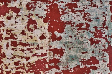 Karanlık arka planda soyut yakın plan. Tasarım elemanı. Grunge metal arka planı, paslı çelik dokusu. Duvarda çizikler var. Eski kirli yüzey. Metal rengi.