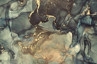 Alkol mürekkebi tekniğinde doğal lüks, soyut, akışkan sanat resimleri. Şefkatli ve rüya gibi duvar kağıtları. Renklerin karışımı şeffaf dalgalar ve altın girdaplar yaratır. Posterler ve diğer basılı materyaller için