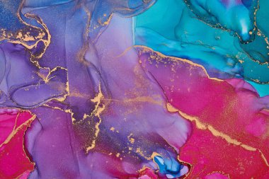 Alkol mürekkebi tekniğinde doğal lüks, soyut, akışkan sanat resimleri. Şefkatli ve rüya gibi duvar kağıtları. Renklerin karışımı şeffaf dalgalar ve altın girdaplar yaratır. Posterler ve diğer basılı materyaller için