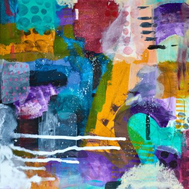 Akrilik boya lekesinin soyut arkaplanı. Renkli yağlı boya karışımı. Dokuma düzenlemeleri. Soyut modern baskı. Duvar sanatı Poster. 