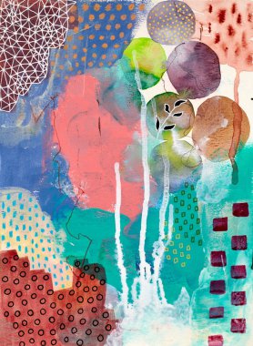 Akrilik boya lekesinin soyut arkaplanı. Renkli yağlı boya karışımı. Dokuma düzenlemeleri. Soyut modern baskı. Duvar sanatı Poster. 