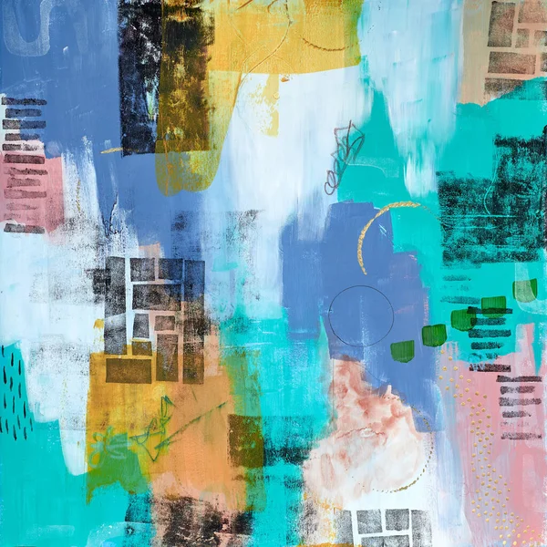 Abstrakter Hintergrund Aus Den Abstrichen Von Acrylfarbe Mischen Mehrfarbiger Ölfarbe — Stockfoto