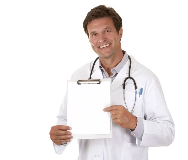 Doctor holding notes — Stock Photo, Image