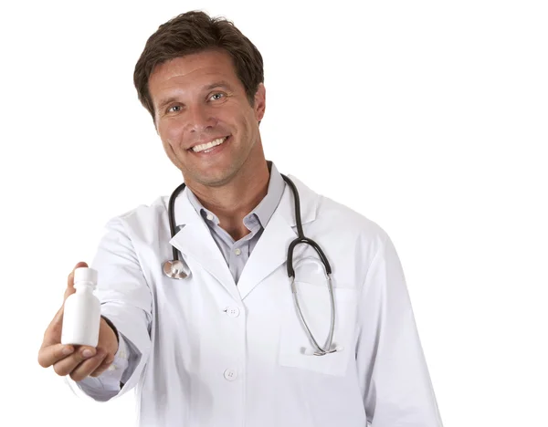 Arzt im Besitz von Pillen — Stockfoto
