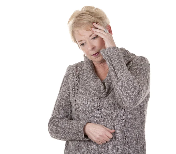 Mujer con dolor de cabeza —  Fotos de Stock