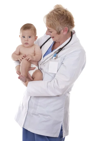 Female doctor and a baby — Stock Photo, Image