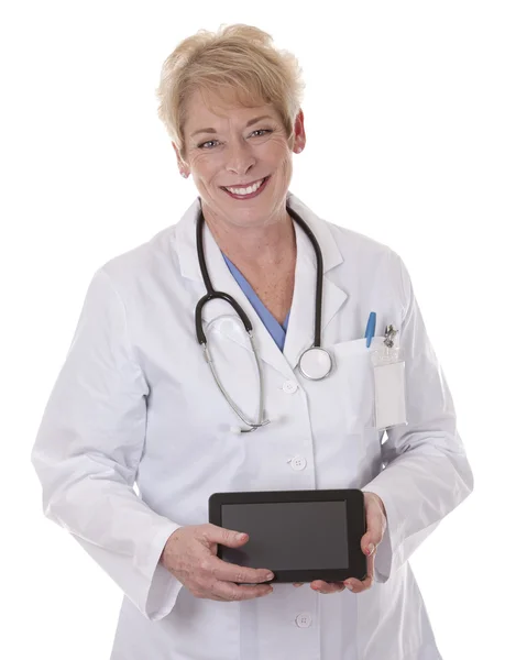 Female doctor using tablet — Stock Photo, Image