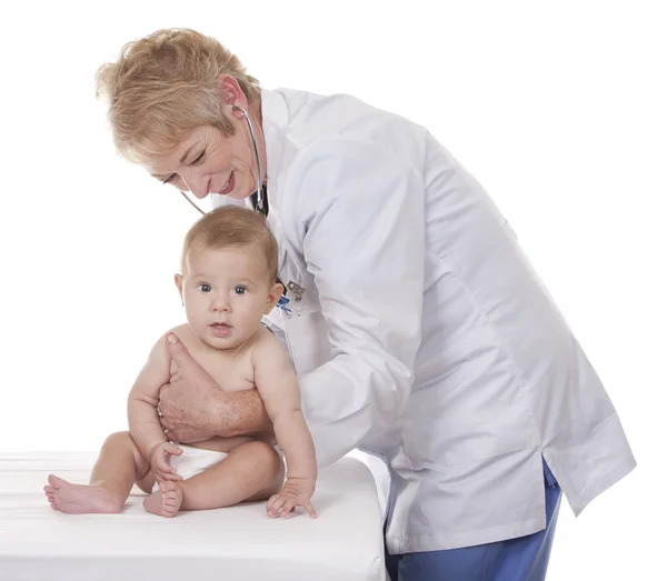 Female doctor and a baby — Stock Photo, Image